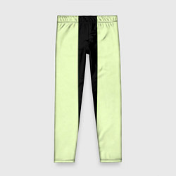 Леггинсы для девочки Color light green black line, цвет: 3D-принт