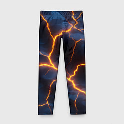 Леггинсы для девочки Молния на камуфляжной текстуре, цвет: 3D-принт