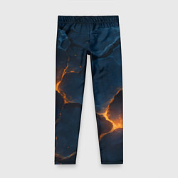 Леггинсы для девочки Разлом плит с огнем, цвет: 3D-принт