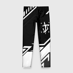 Леггинсы для девочки Doom geometry black, цвет: 3D-принт