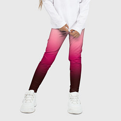 Леггинсы для девочки Градиент transcendent pink омбре, цвет: 3D-принт — фото 2