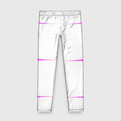Леггинсы для девочки Color white blue pink stripes, цвет: 3D-принт