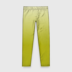 Леггинсы для девочки Градиент лаймовый, цвет: 3D-принт