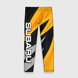 Леггинсы для девочки Субару - желтый, цвет: 3D-принт