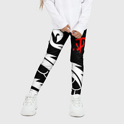Леггинсы для девочки Doom dragon steel, цвет: 3D-принт — фото 2