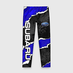 Детские легинсы Subaru - синий разрыв