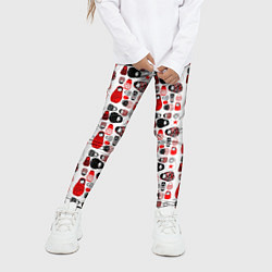 Леггинсы для девочки Много матрешек, цвет: 3D-принт — фото 2