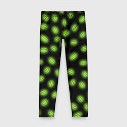 Леггинсы для девочки Неоновые бактерии, цвет: 3D-принт