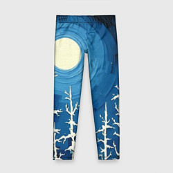 Детские легинсы Полнолуние и берёзы акрилом