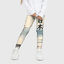 Леггинсы для девочки Минималистичный Японский пейзаж, цвет: 3D-принт — фото 2