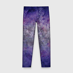 Леггинсы для девочки Абстракция - a blue-violet gap into gray space, цвет: 3D-принт
