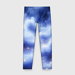 Леггинсы для девочки Сине-голубая волшебная дымка, цвет: 3D-принт
