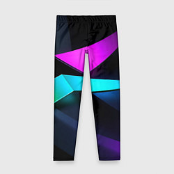 Леггинсы для девочки Neon colored geometric, цвет: 3D-принт