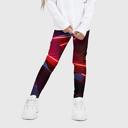 Леггинсы для девочки Neon laser red, цвет: 3D-принт — фото 2