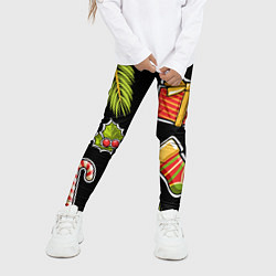 Леггинсы для девочки Рождественский вайб, цвет: 3D-принт — фото 2