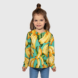 Лонгслив детский Банан, цвет: 3D-принт — фото 2