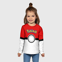 Лонгслив детский Покеболл 3, цвет: 3D-принт — фото 2