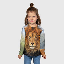 Лонгслив детский Красавец лев, цвет: 3D-принт — фото 2