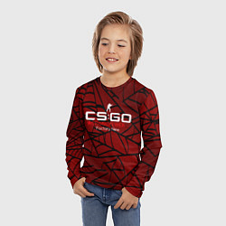Лонгслив детский Cs:go - Crimson Web Style Factory New Кровавая пау, цвет: 3D-принт — фото 2