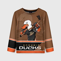 Лонгслив детский Anaheim Ducks, цвет: 3D-принт