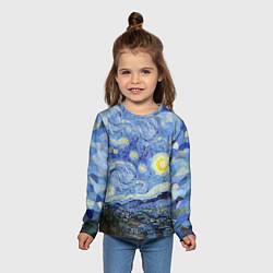 Лонгслив детский Звездная ночь, цвет: 3D-принт — фото 2