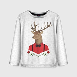 Лонгслив детский Christmas Deer, цвет: 3D-принт