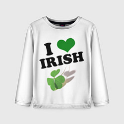 Лонгслив детский Ireland, I love Irish, цвет: 3D-принт