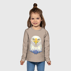 Лонгслив детский Геометрический орел, цвет: 3D-принт — фото 2