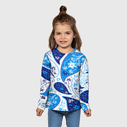 Лонгслив детский Гжель огурцы, цвет: 3D-принт — фото 2