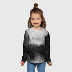 Лонгслив детский Polygon gray, цвет: 3D-принт — фото 2