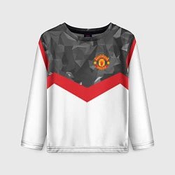 Лонгслив детский Man United FC: Grey Polygons, цвет: 3D-принт