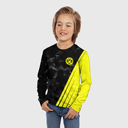 Лонгслив детский FC Borussia Dortmund: Abstract, цвет: 3D-принт — фото 2