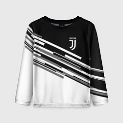 Лонгслив детский FC Juventus: B&W Line, цвет: 3D-принт