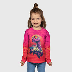 Лонгслив детский Gangsta Dino, цвет: 3D-принт — фото 2