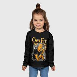 Лонгслив детский Owl Fit, цвет: 3D-принт — фото 2