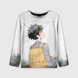 Лонгслив детский Дождь, цвет: 3D-принт
