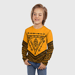 Лонгслив детский Native American: Yellow Style, цвет: 3D-принт — фото 2