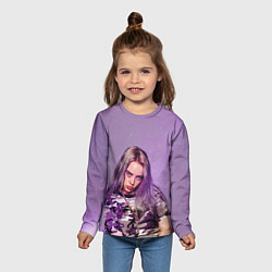 Лонгслив детский Billie Eilish: Violet Fashion, цвет: 3D-принт — фото 2