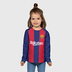 Лонгслив детский Barcelona home v2 19-20, цвет: 3D-принт — фото 2