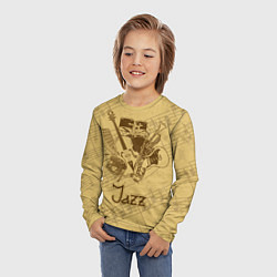 Лонгслив детский Jazz - musical instruments, цвет: 3D-принт — фото 2