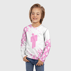 Лонгслив детский Billie Eilish: Pink Style, цвет: 3D-принт — фото 2