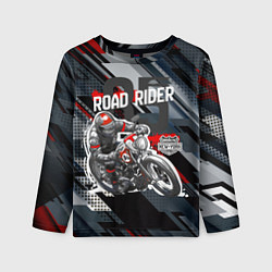 Детский лонгслив Road rider мотоциклист