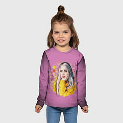 Лонгслив детский BILLIE EILISH, цвет: 3D-принт — фото 2