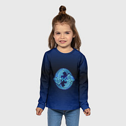 Лонгслив детский Знаки Зодиака Рыбы, цвет: 3D-принт — фото 2