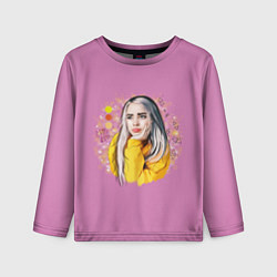 Детский лонгслив Billie Eilish Pink Art