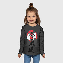 Лонгслив детский Aikido, цвет: 3D-принт — фото 2