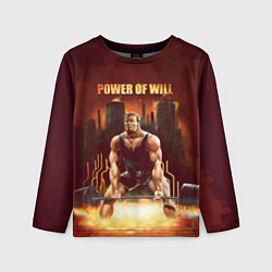 Лонгслив детский Power of will, цвет: 3D-принт