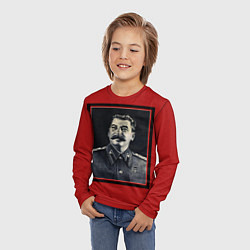 Лонгслив детский Сталин, цвет: 3D-принт — фото 2
