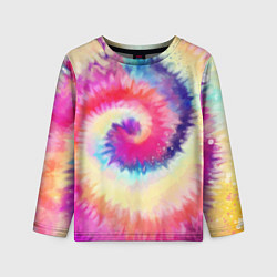 Лонгслив детский Tie Dye vortex, цвет: 3D-принт