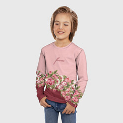 Лонгслив детский Flowers, цвет: 3D-принт — фото 2